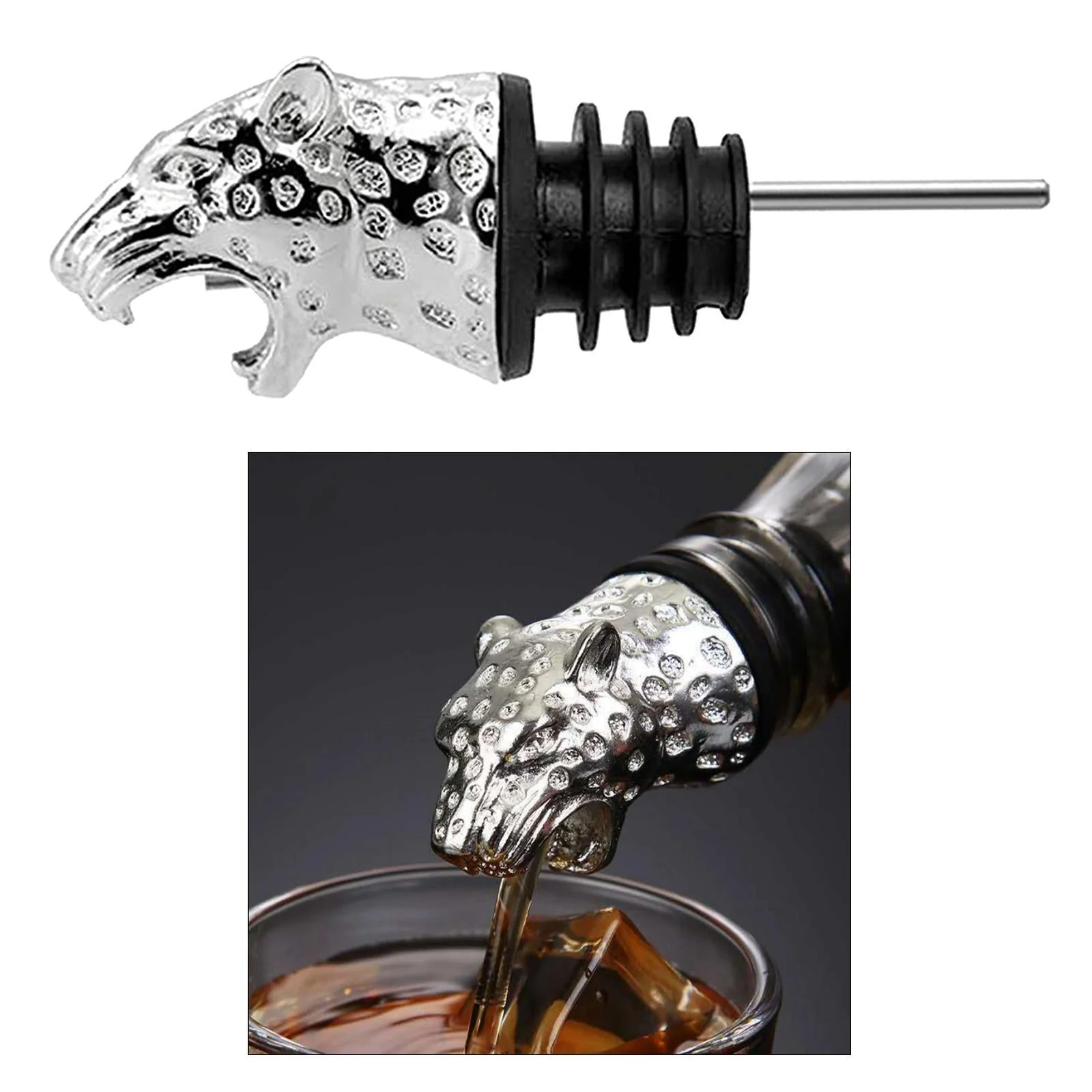 Stainless Steel leapard style Wine Pourer - Image 9