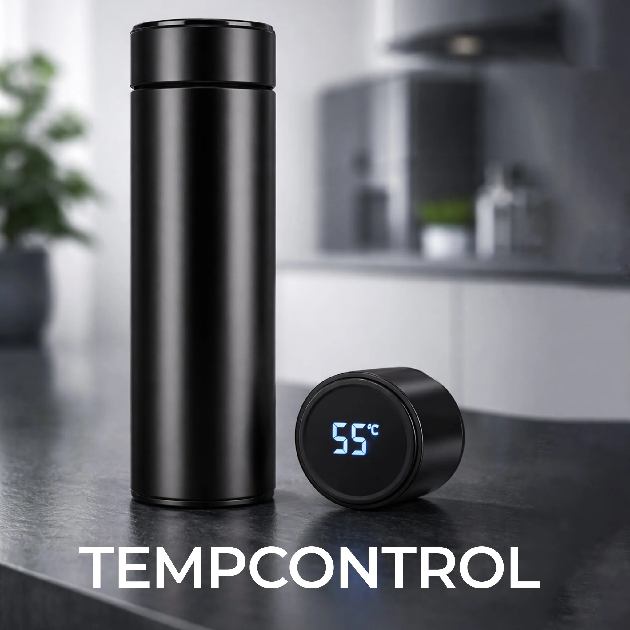 Stainless Steel Temperature Water Bottle | LCD Smart Display | 500ML - Image 2