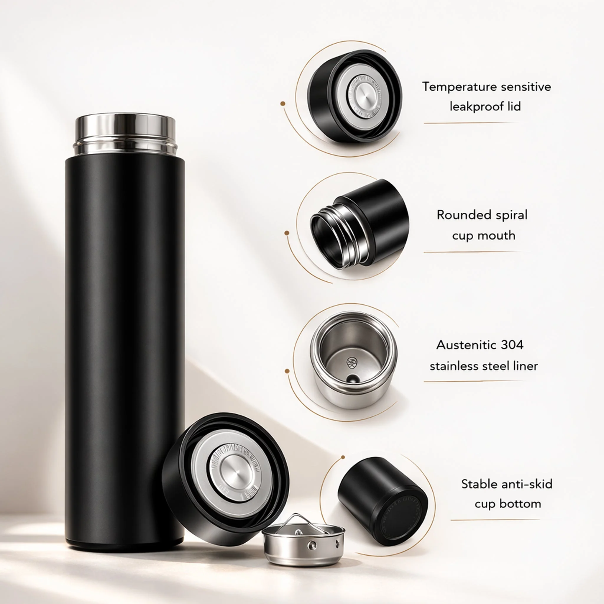 Stainless Steel Temperature Water Bottle | LCD Smart Display | 500ML - Image 4