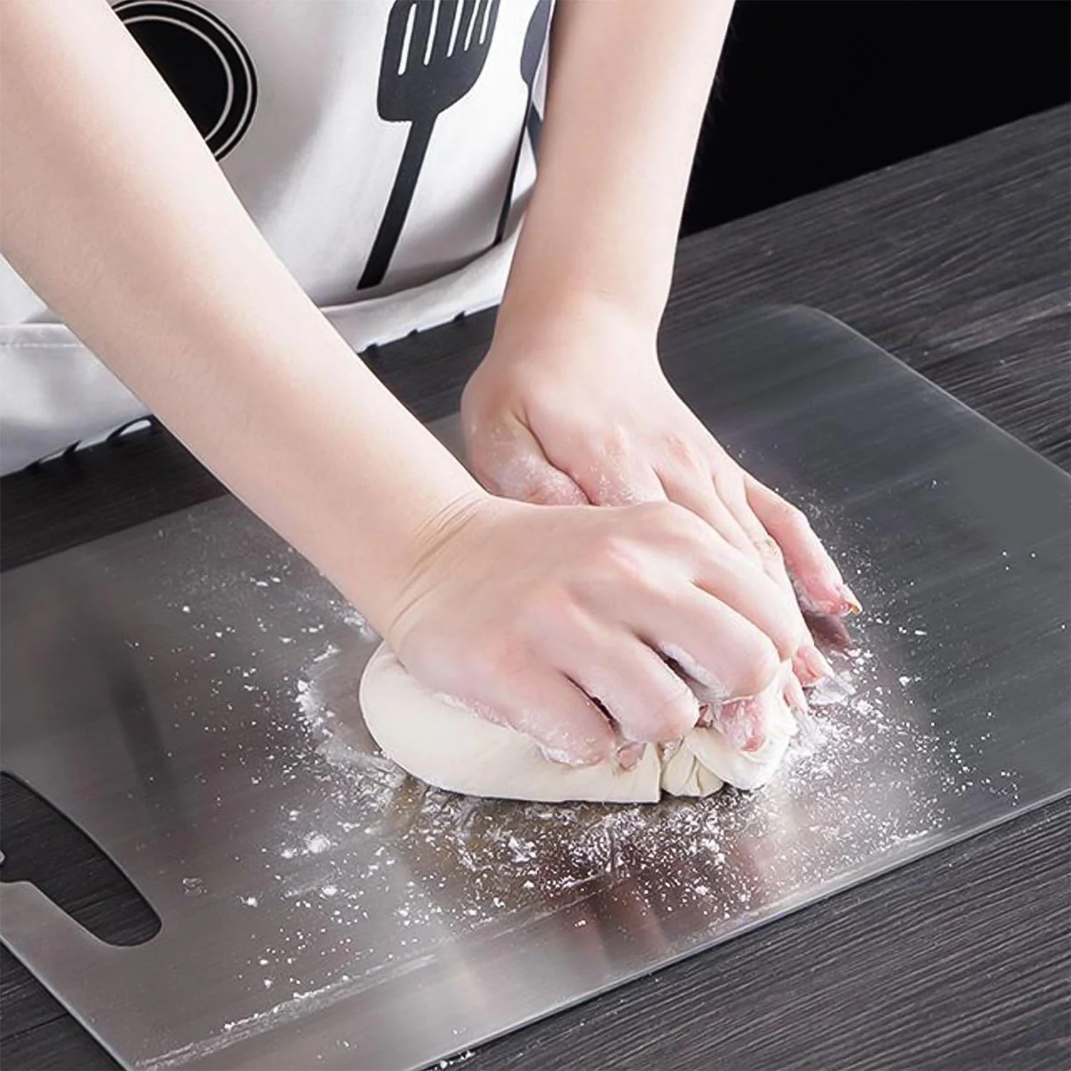 Stainless Steel Vegetable & Fruit Cutting Chopping Board (31×20 Cm / 1 Pc) - Image 7