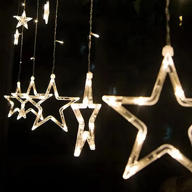 Star LED Curtain String Lights Series Hanging Fairy Lights 1 set - Image 4