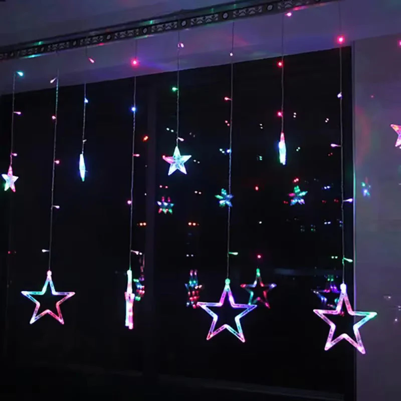 Star LED Curtain String Lights Series Hanging Fairy Lights 1 set - Image 6
