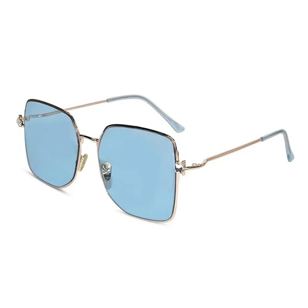 STAR Metal Sleek Oversize Square Sunglasses - Image 12