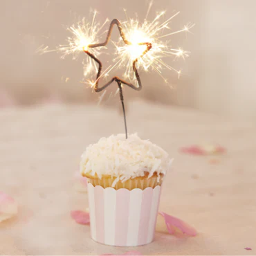 Star Shape Sparkler Firework Cake Candle  (Pack of 1) - Image 4