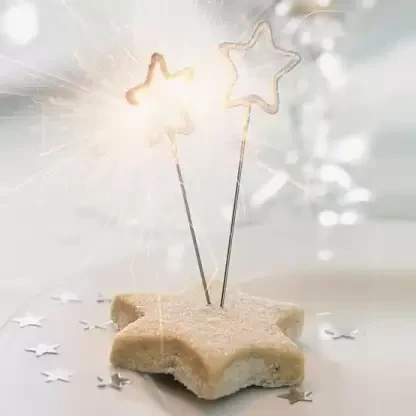 Star Shape Sparkler Firework Cake Candle  (Pack of 1) - Image 5