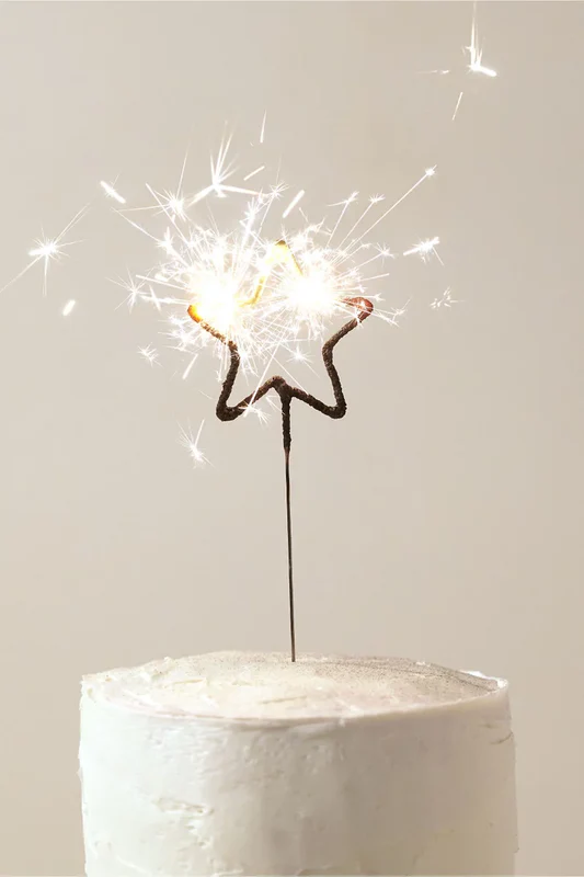 Star Shape Sparkler Firework Cake Candle  (Pack of 1) - Image 7
