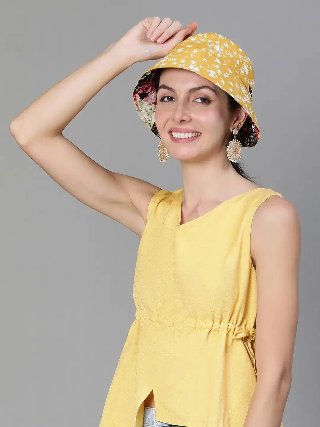 Stared Printed Reversible Women Bucket Hat For Colorful Look - Image 7