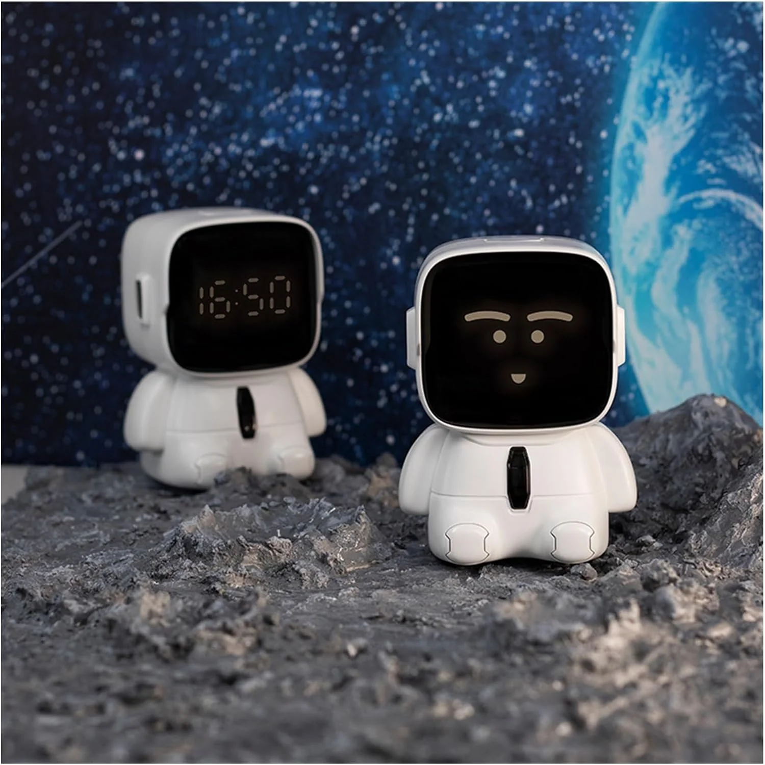 Stellar: LED Astronaut Digital Alarm Clock with Cute Expressions, Snooze Mode & Adjustable Volume for Kids & Desk Décor - Image 3