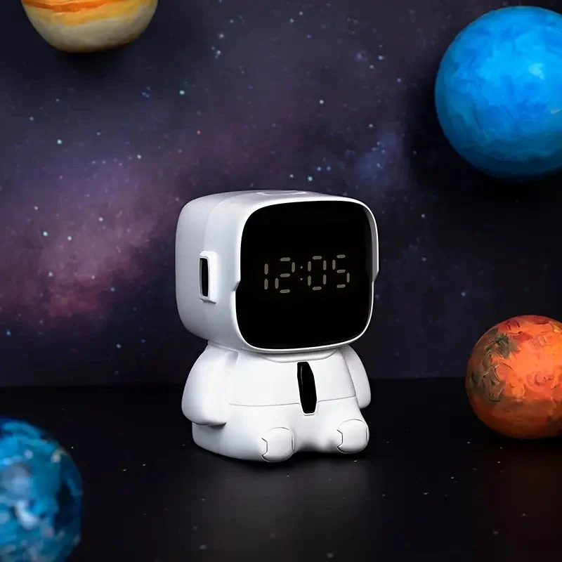 Stellar: LED Astronaut Digital Alarm Clock with Cute Expressions, Snooze Mode & Adjustable Volume for Kids & Desk Décor - Image 4