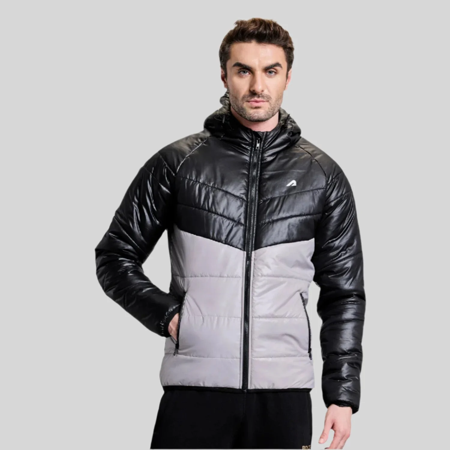 Storm Mens Puffer Jacket - Grey/Black - Image 29