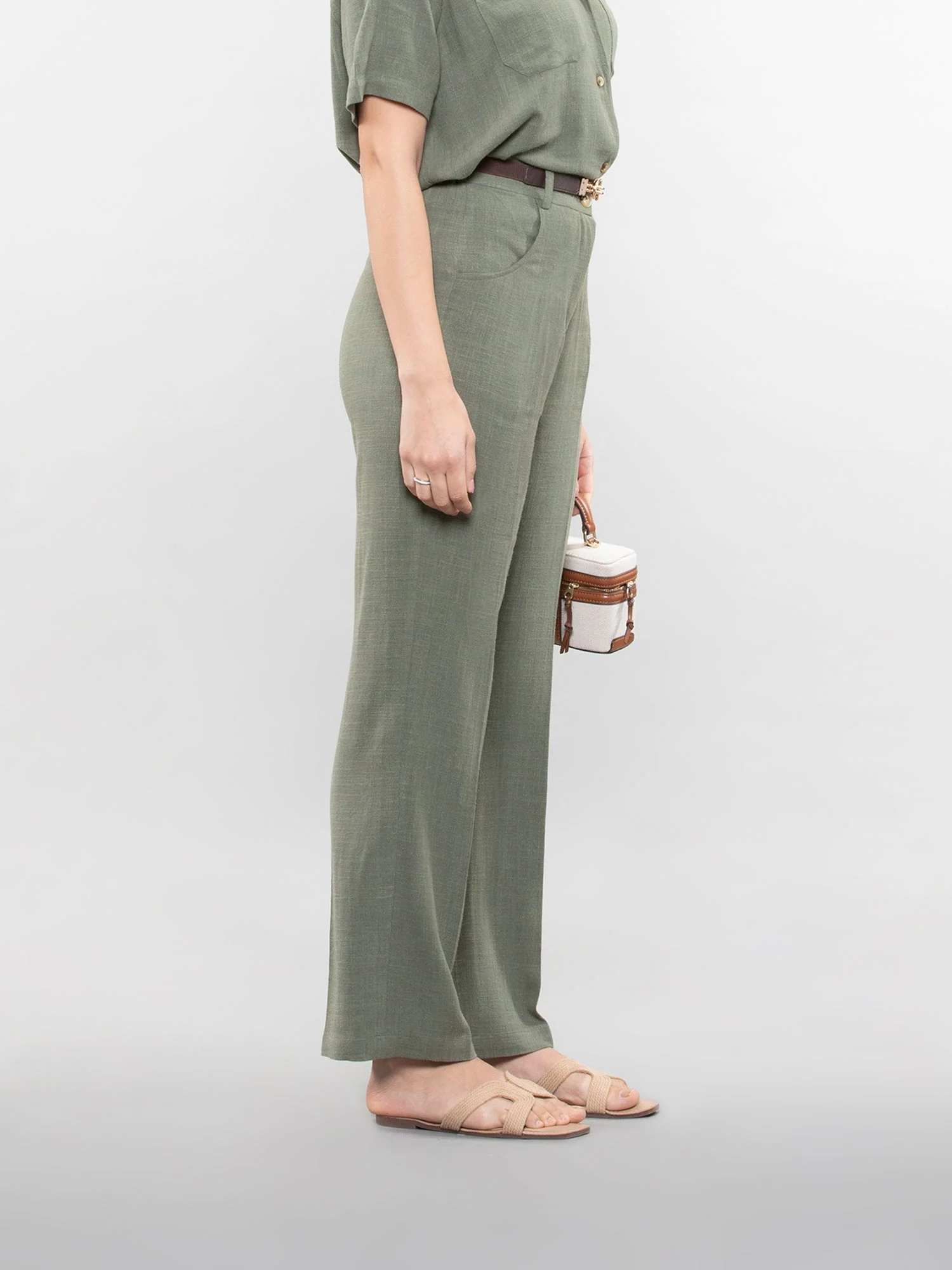 Straight linen pants - Image 14
