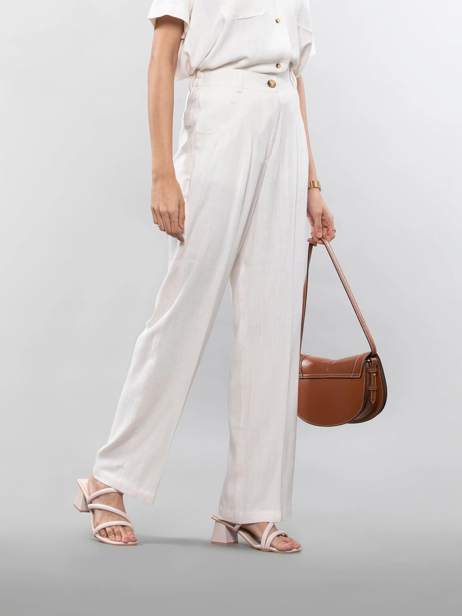 Straight linen pants - Image 34