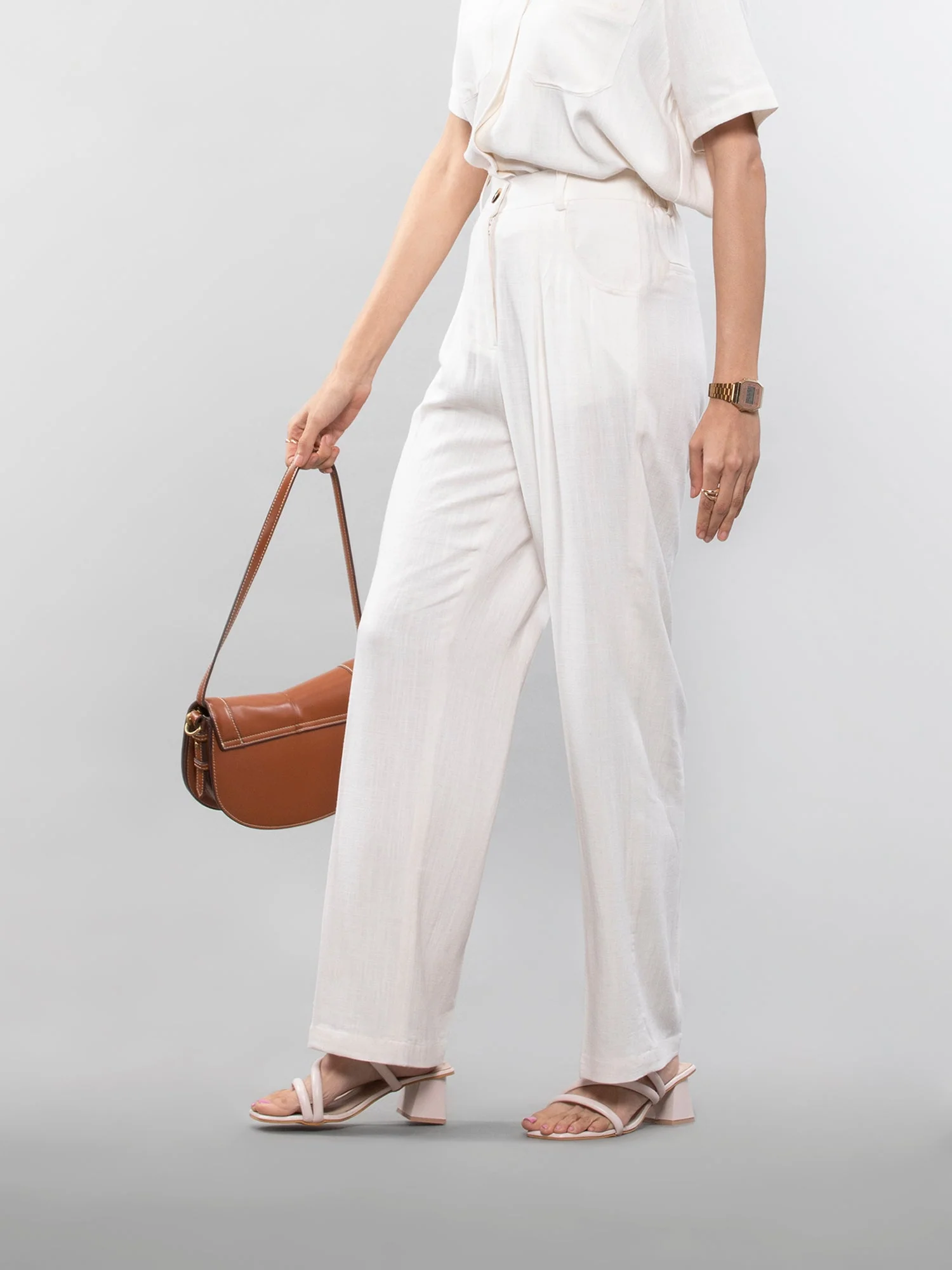 Straight linen pants - Image 35