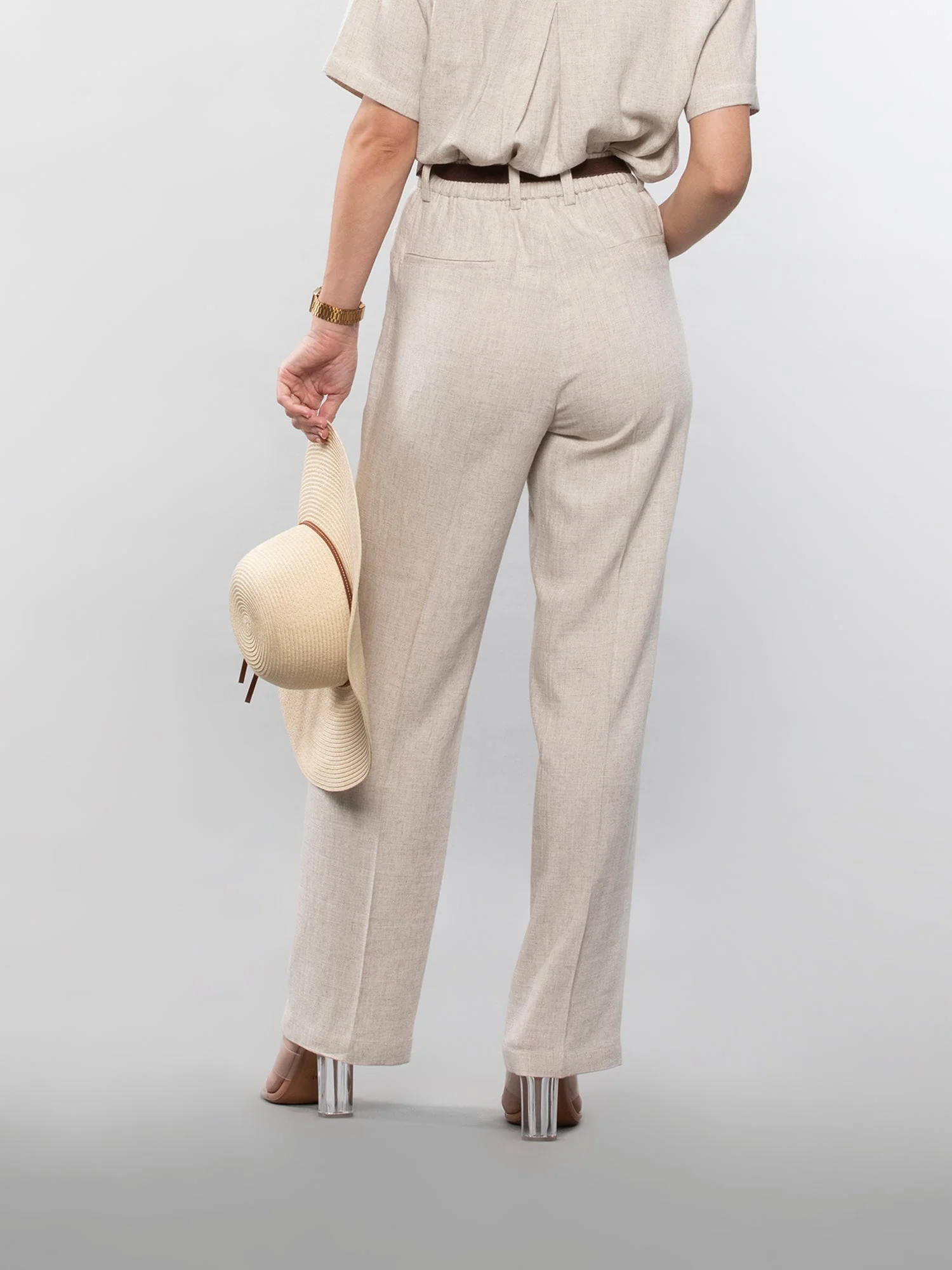Straight linen pants - Image 4