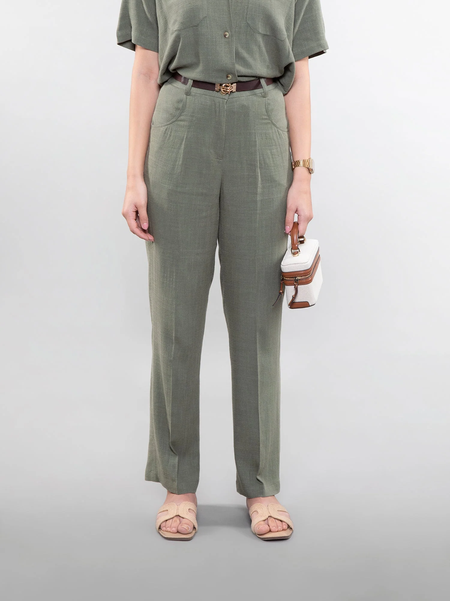 Straight linen pants - Image 7