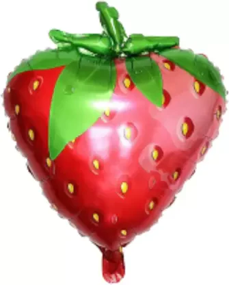 Strawberry  Fruit Themed Foil Balloon Set (Pink) (Pack of 5) - Image 4