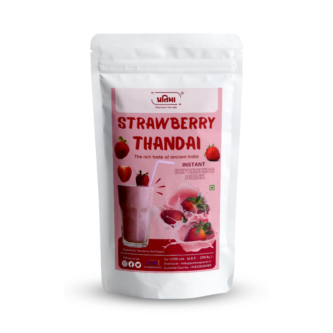 Strawberry Thandai – Fruity Instant Drink Mix (150gm) - Image 3