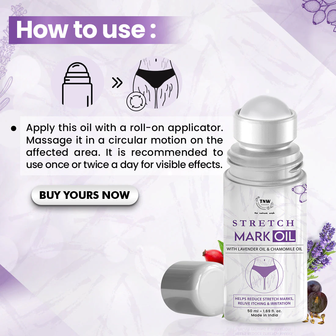 Stretch Mark Oil With Roll On - Image 3