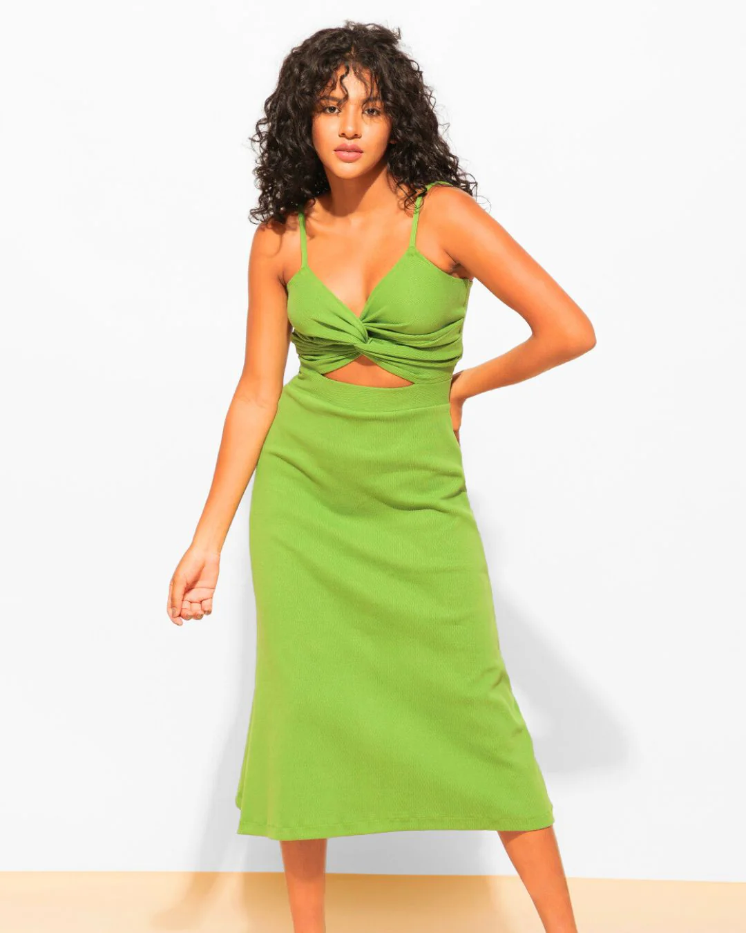 Stretchable Cut-out Bodycon Midi Dress - Image 22