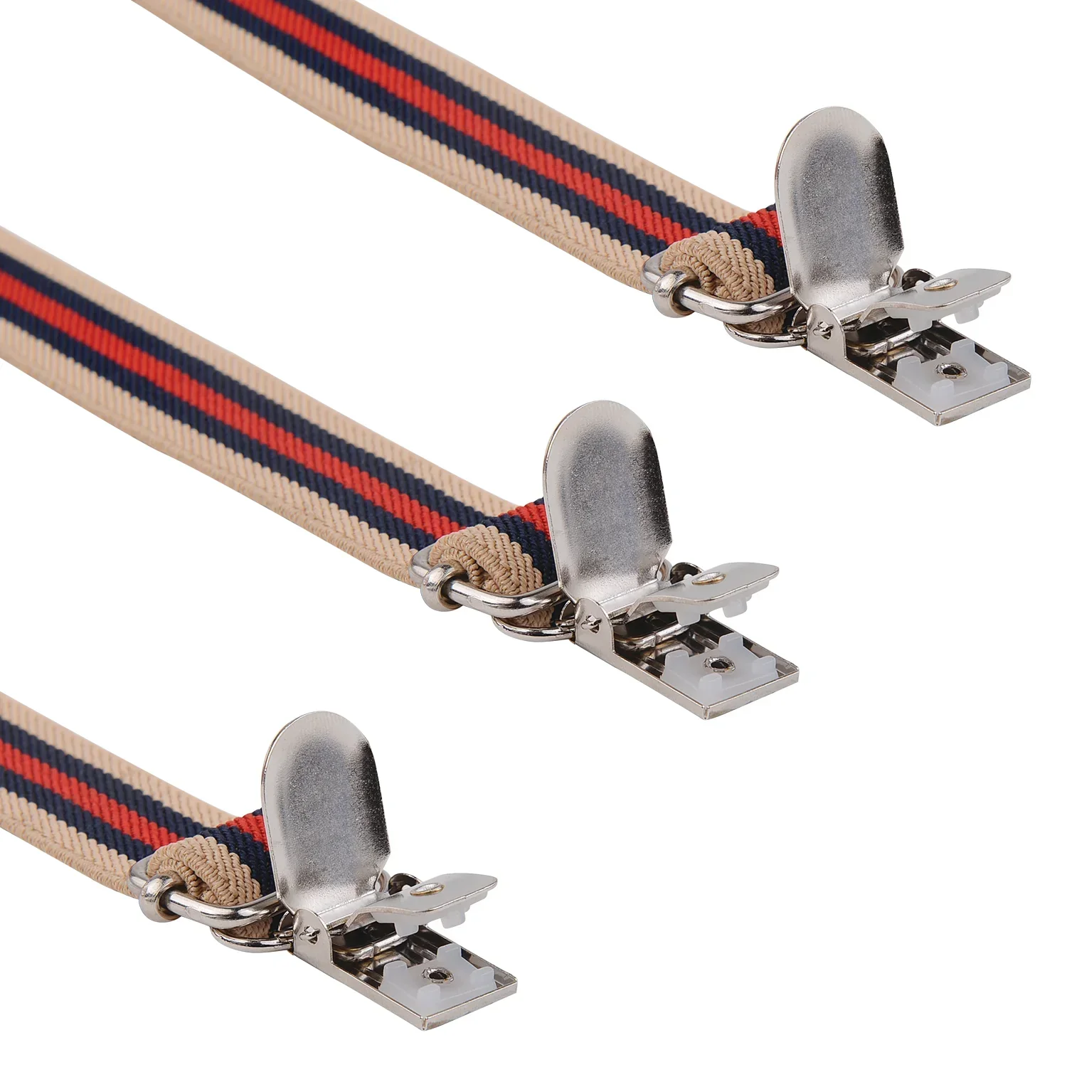 Striped Multicolor Adjustable Suspenders for Boys – Y-Back Clip-On & Stretchable [AKA046] - Image 4