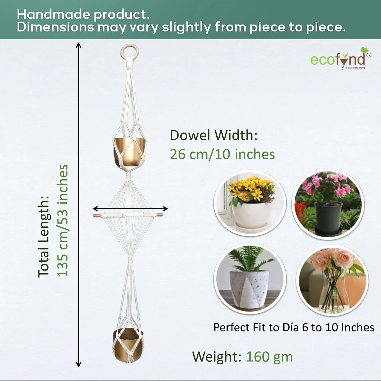 Stylish 2-Tier Macrame Plant Hanger - Image 3