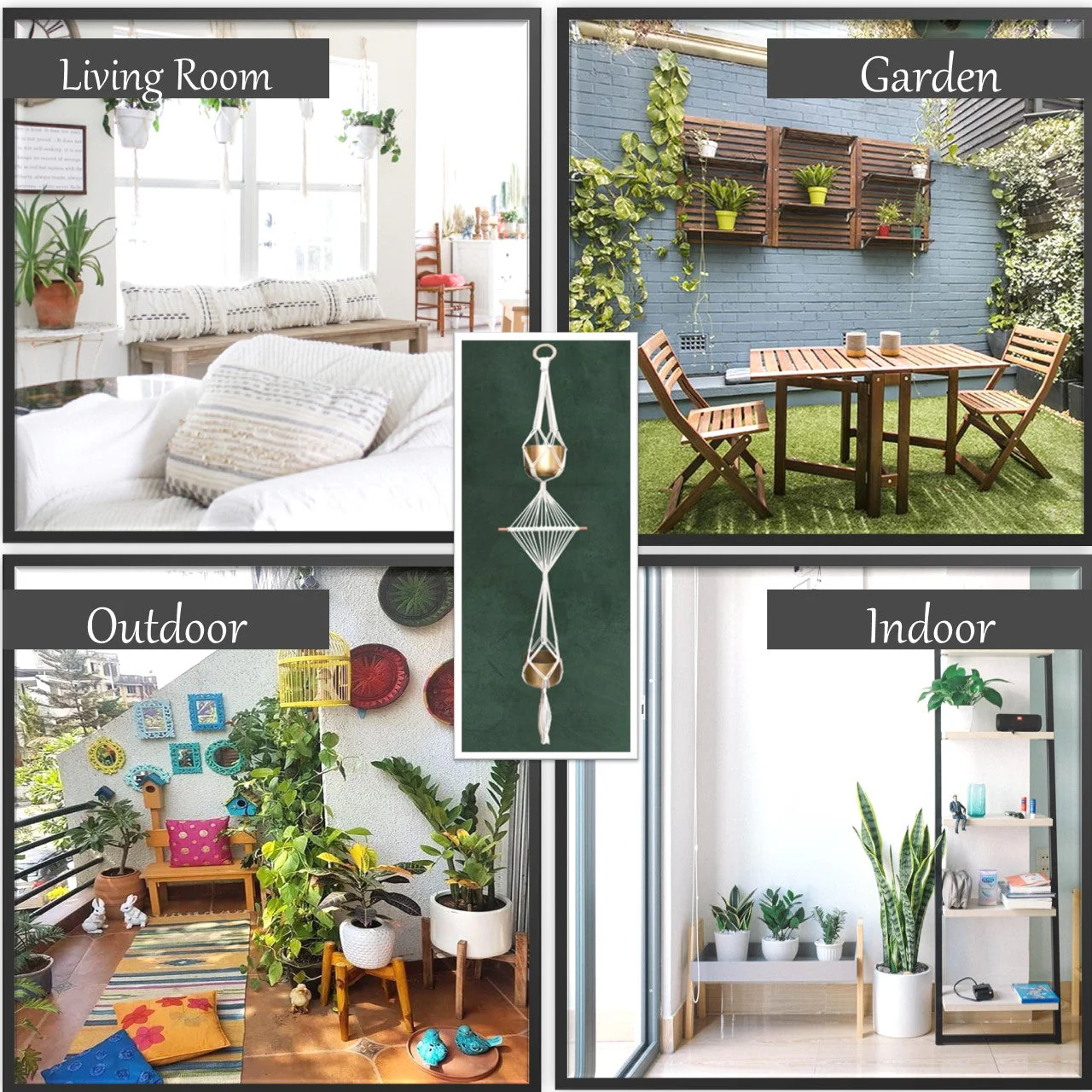 Stylish 2-Tier Macrame Plant Hanger - Image 7