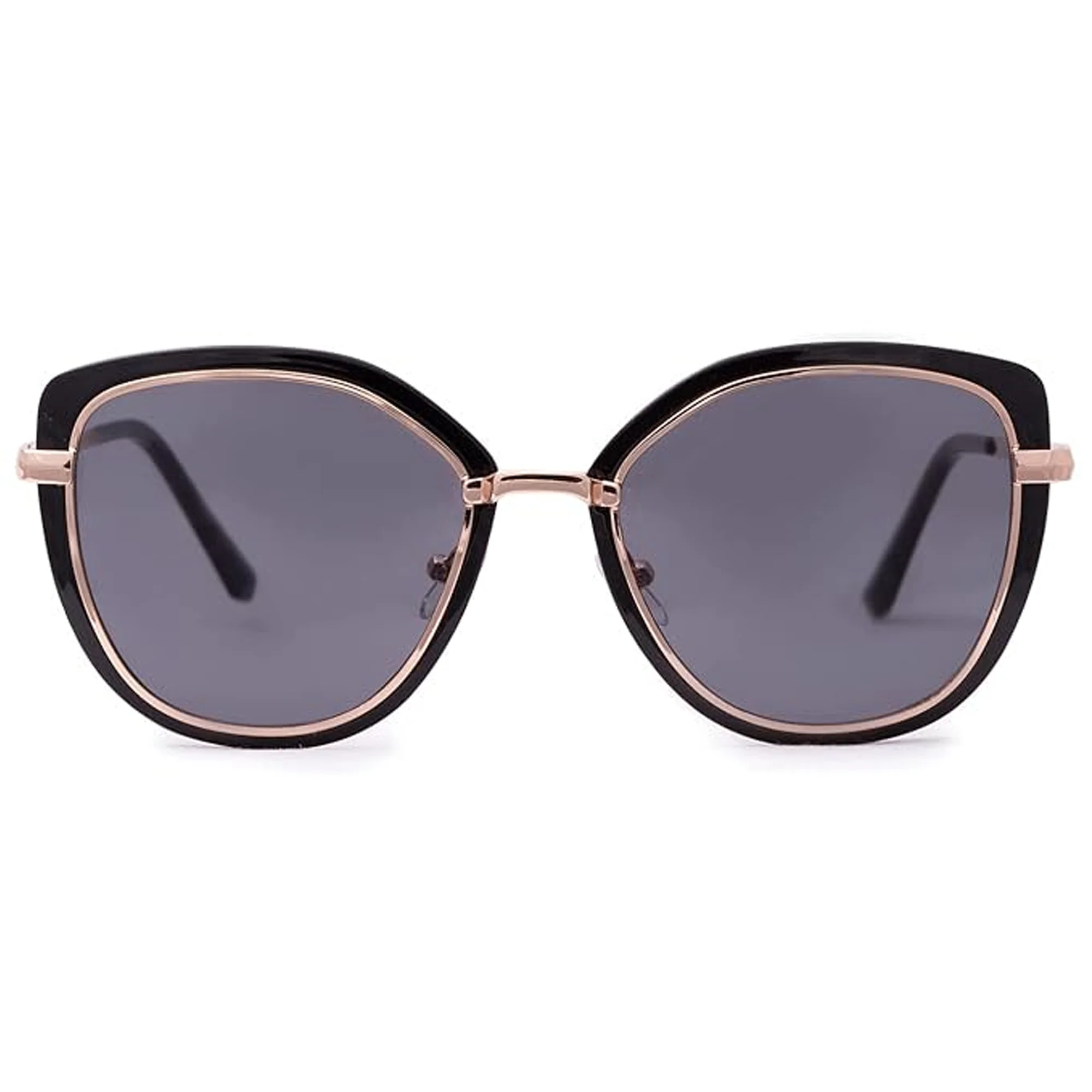 Stylish Black Golden Cat eye Sunglasses - Image 2
