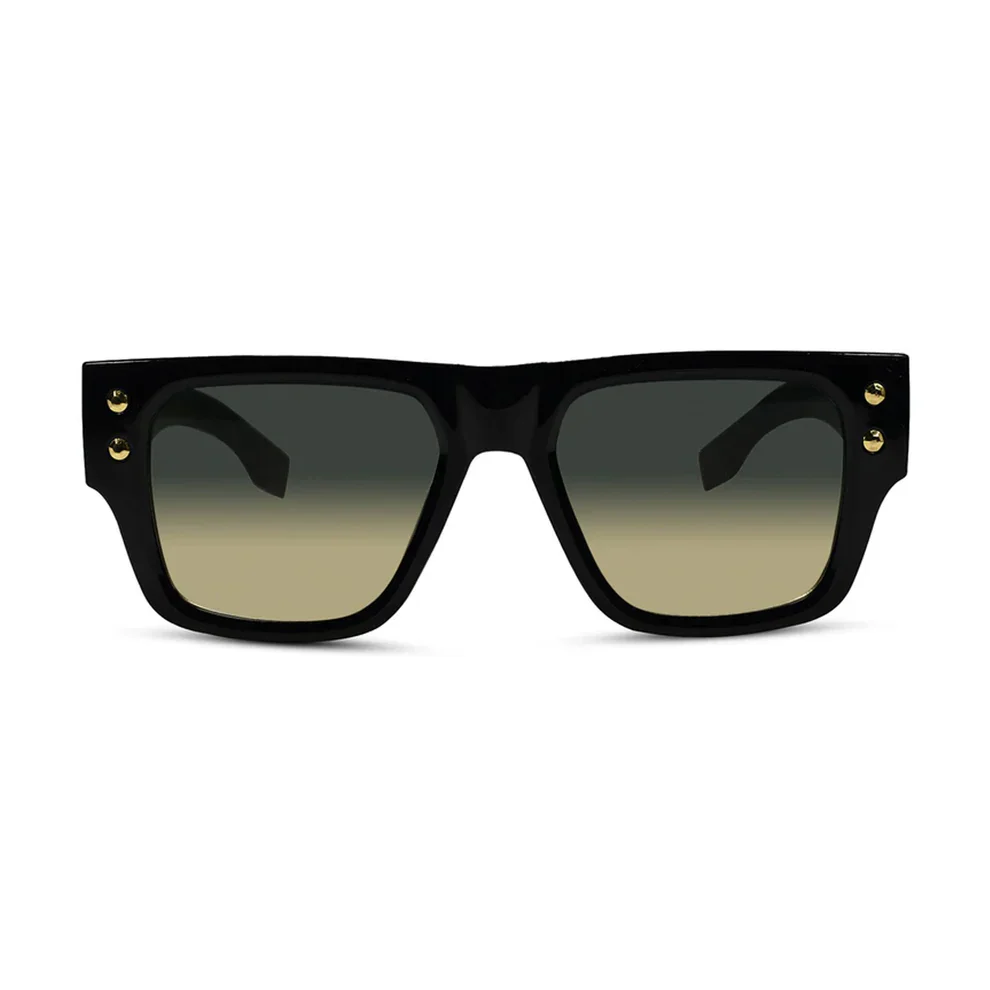 Stylish Bold Tint Rectangular Brown Sunglasses - Image 8