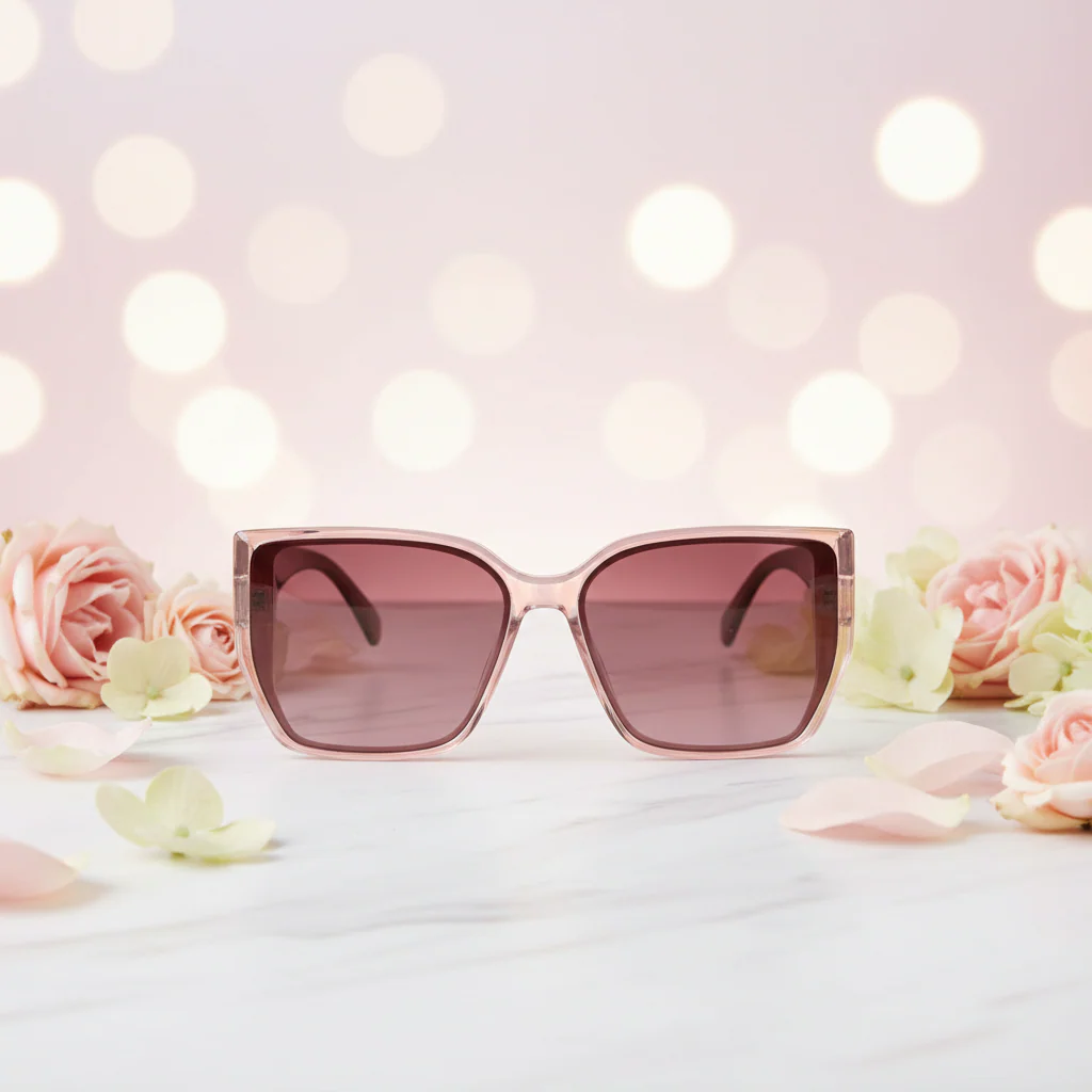Stylish Designer Pink Cat eye Sunglass For Women - Image 3