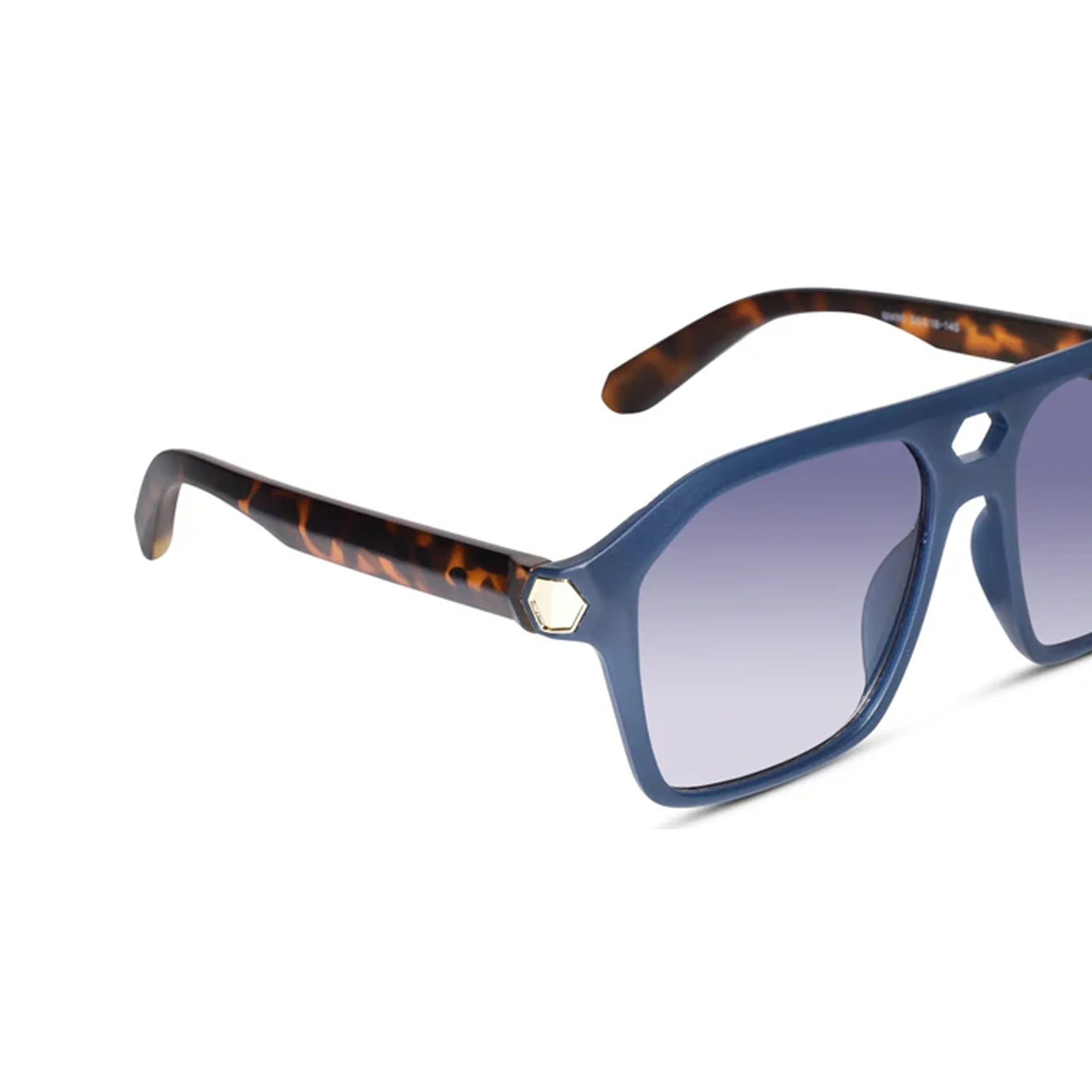 Stylish Matt Blue Rectangular Sunglasses For Men - Image 3
