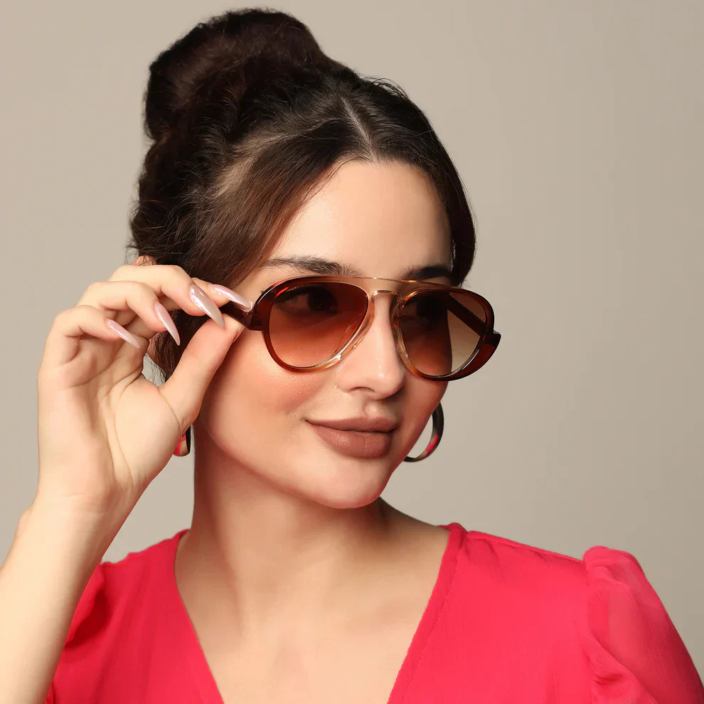 Stylish Pilot Shape Black Sunglasses - Image 7