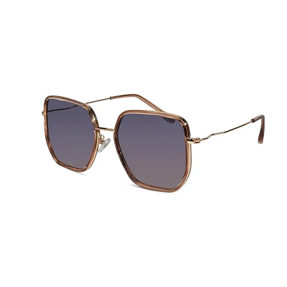 Stylish Pink Hexagonal Square Sunglasses - Image 4