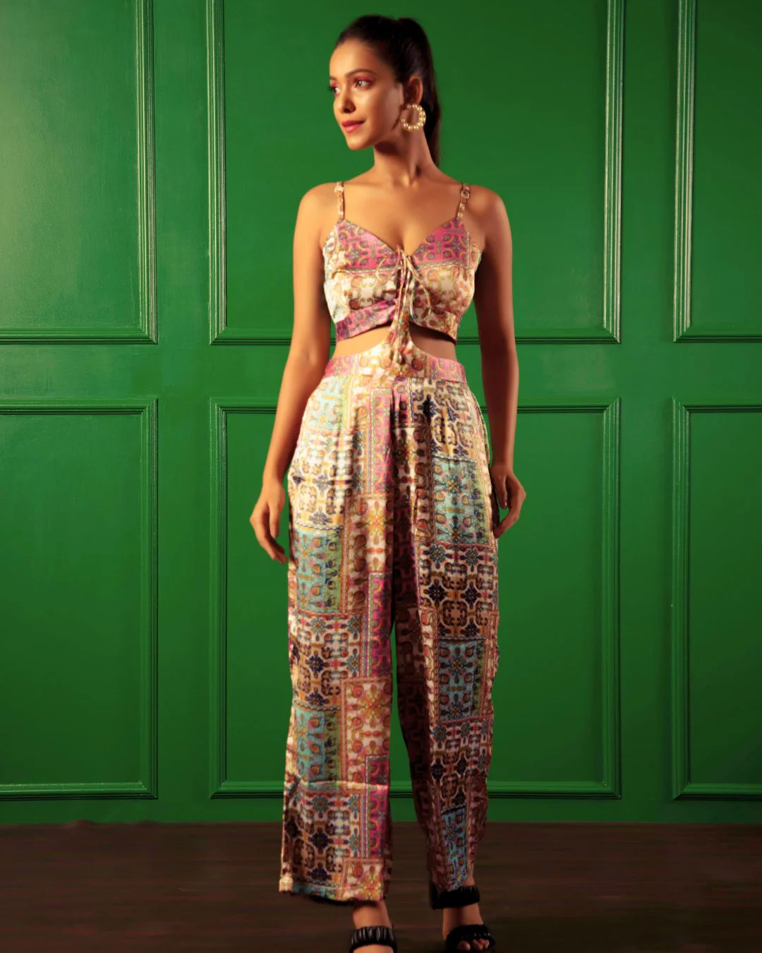 Stylish Printed Jumpsuit – Drawstring Waist for Perfect Fit - Image 2