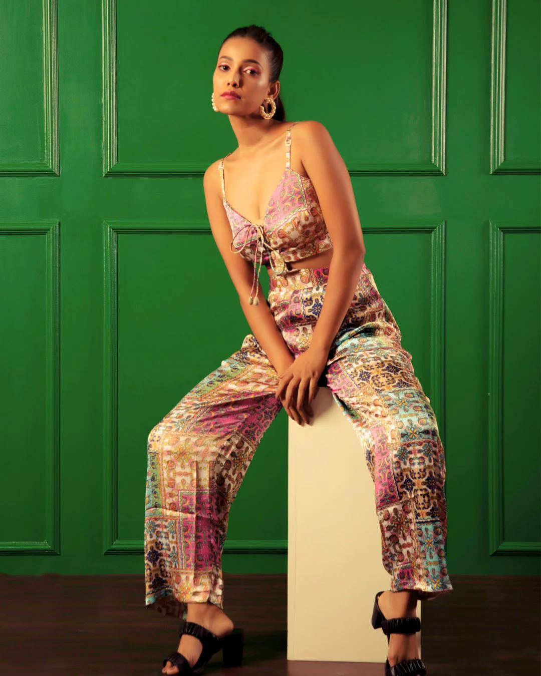 Stylish Printed Jumpsuit – Drawstring Waist for Perfect Fit - Image 5