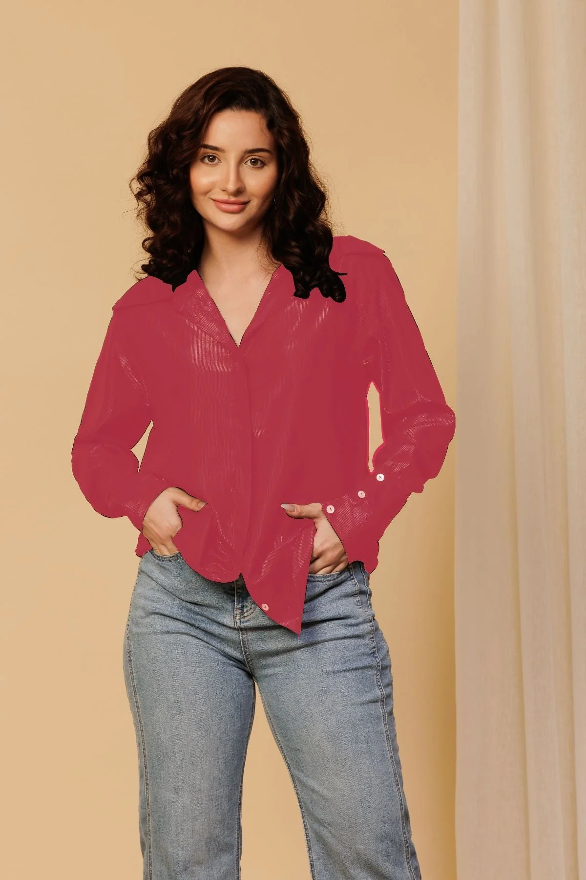 Stylish Shimmer Shirt for Women – Dazzling Glamwear for Evenings & Events - Image 25