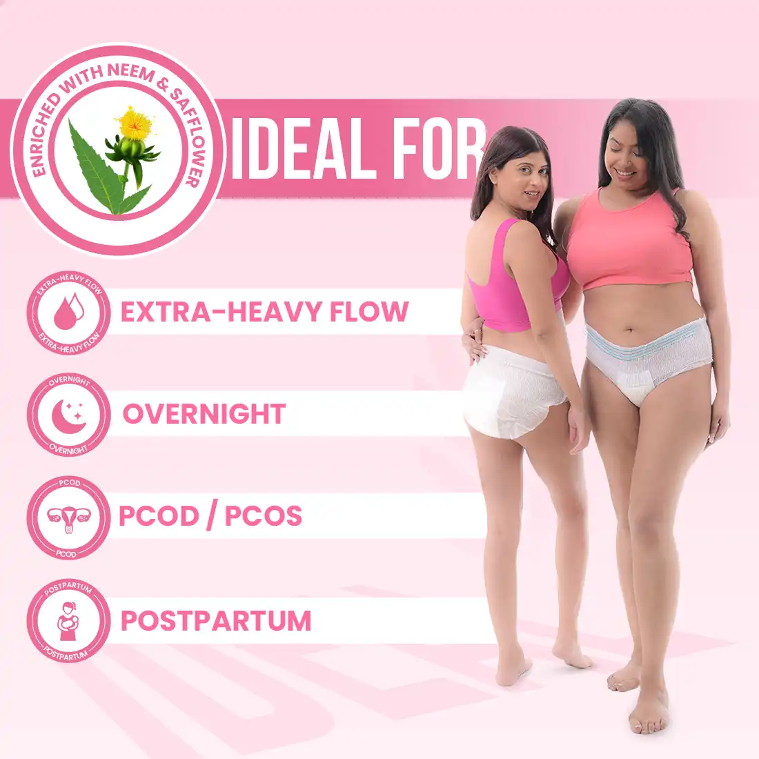 Subscribe to everteen Period Care Disposable Period Panties L-XL (70-115 cm) 10N - 360° Protection, Soft, With Neem, Safflower - Image 5