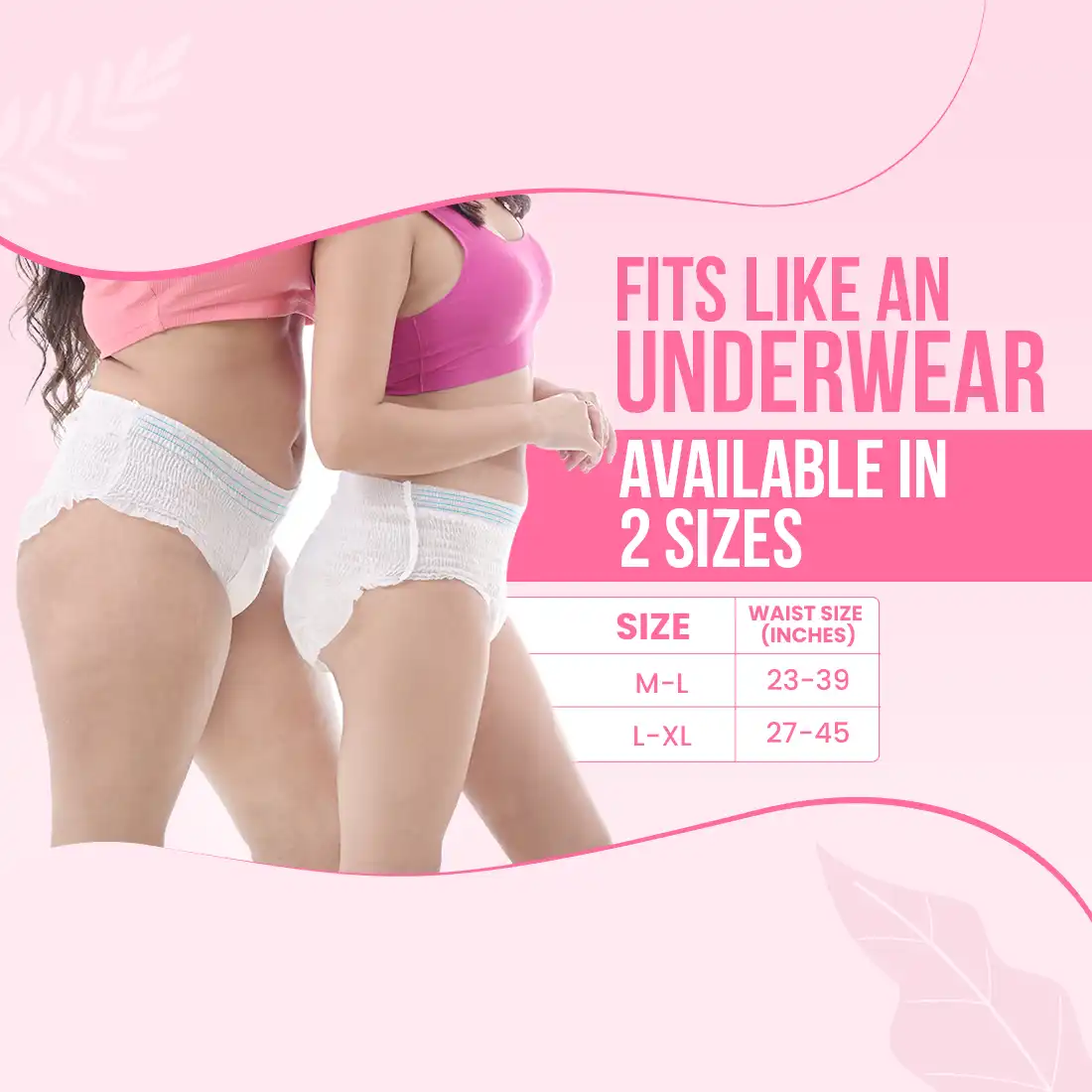Subscribe to everteen Period Care Disposable Period Panties M-L (60-100 cm) 10N - 360° Protection, Soft, With Neem, Safflower - Image 11