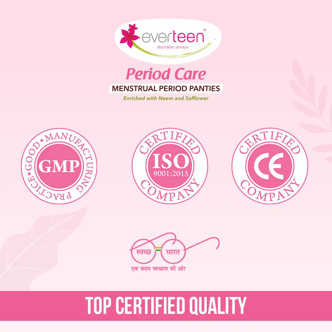 Subscribe to everteen Period Care Disposable Period Panties M-L (60-100 cm) 10N - 360° Protection, Soft, With Neem, Safflower - Image 8