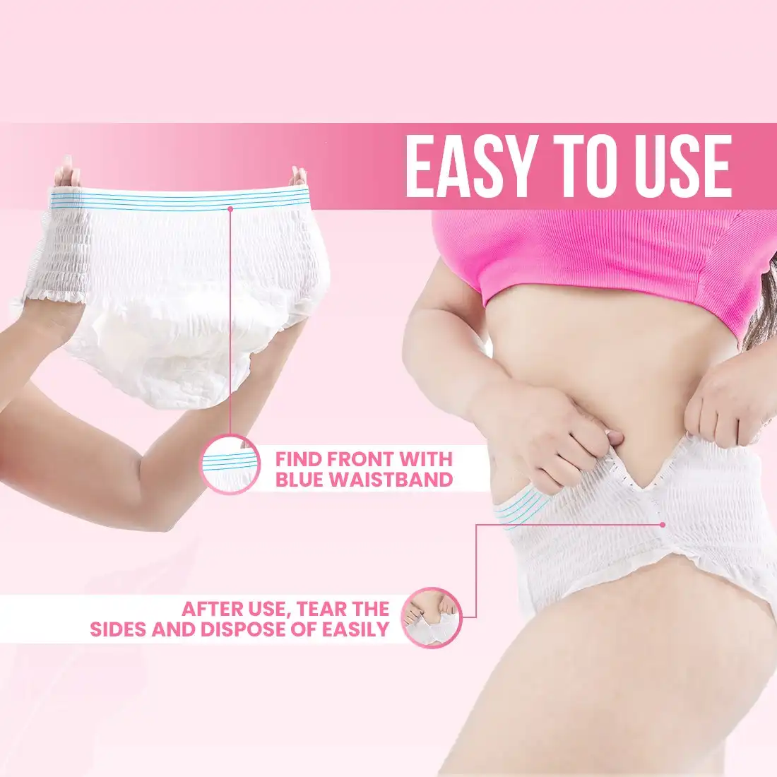 Subscribe to everteen Period Care Disposable Period Panties M-L (60-100 cm) 10N - 360° Protection, Soft, With Neem, Safflower - Image 9
