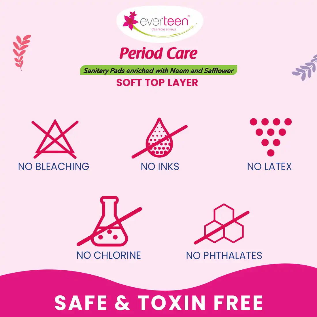 Subscribe to everteen Period Care XL Soft 40 Sanitary Pads with Neem and Safflower - Image 5