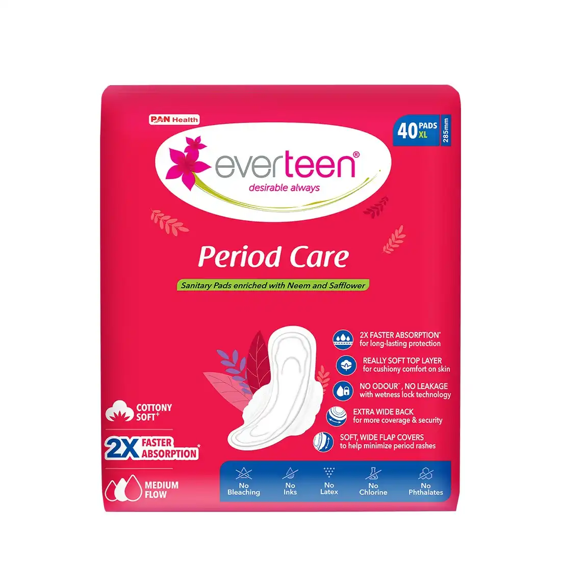 Subscribe to everteen Period Care XL Soft 40 Sanitary Pads with Neem and Safflower - Image 8