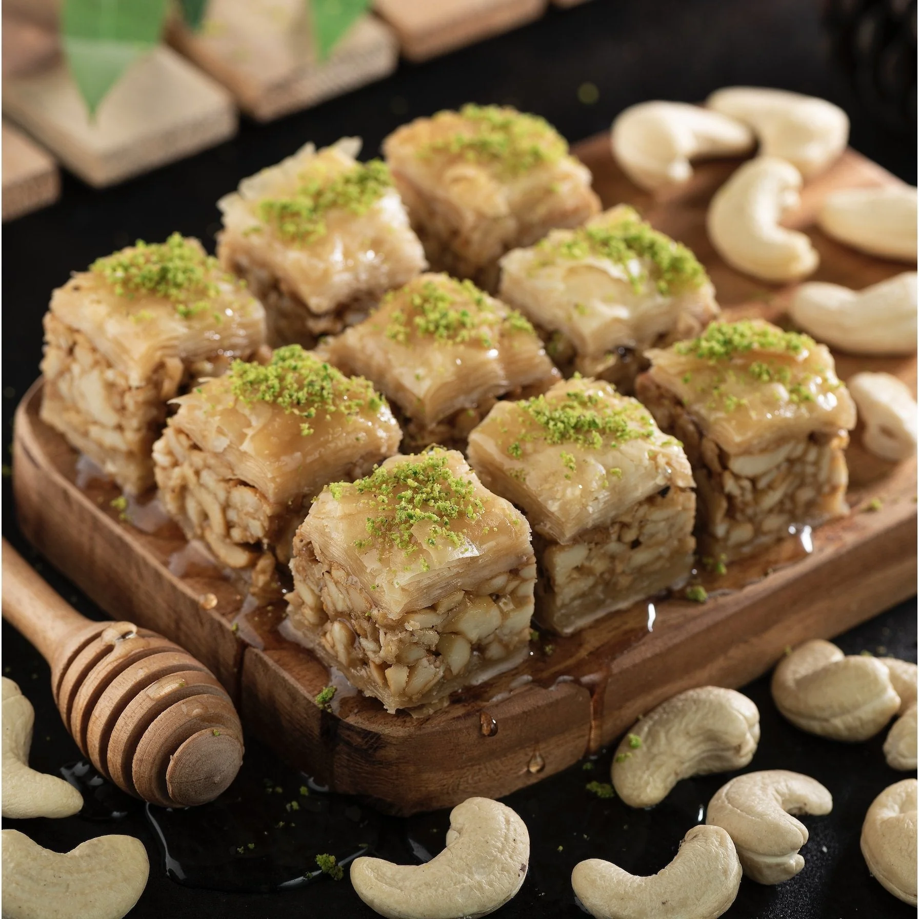 Sugar-free Cashew Square Baklava - 500 gm