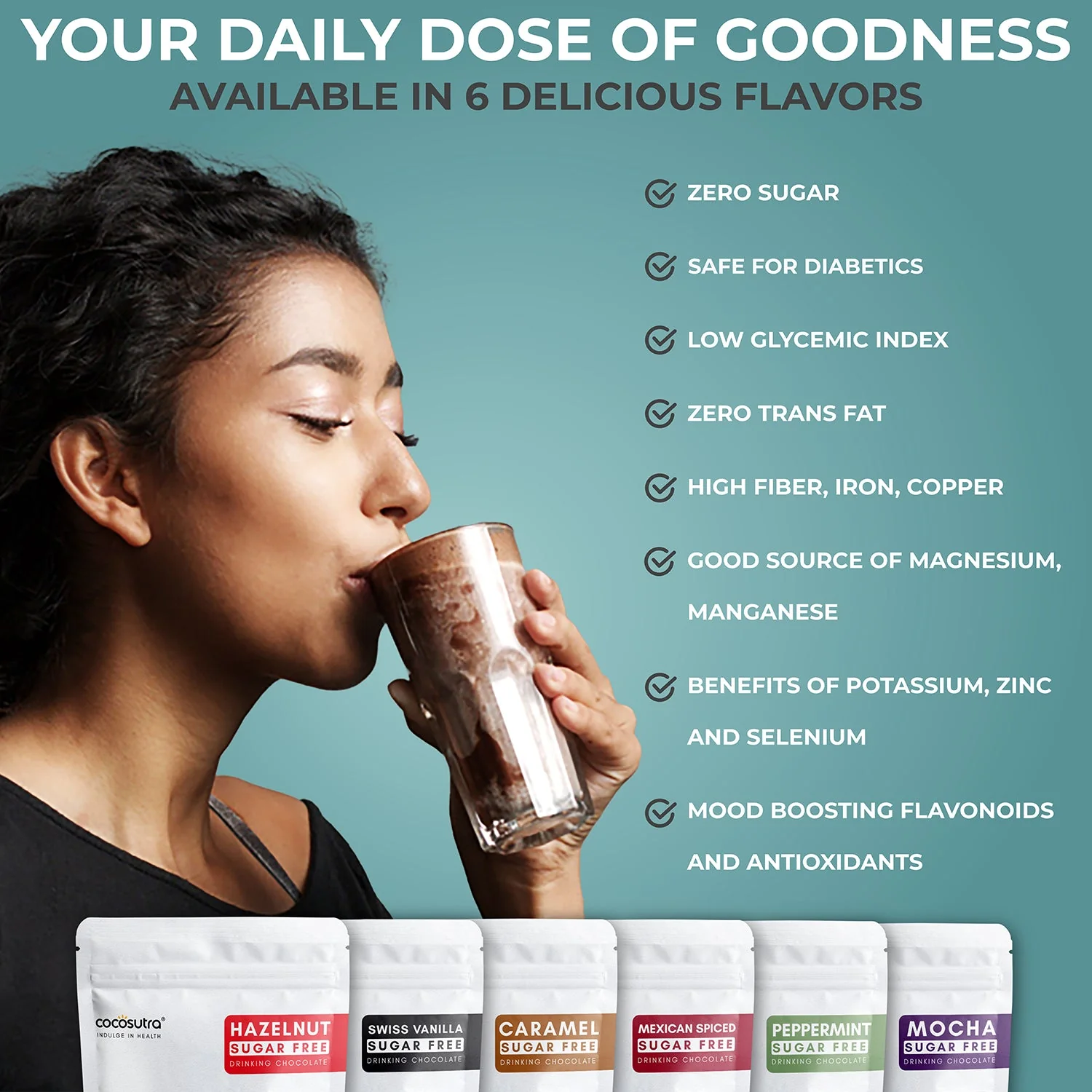Sugar Free Drinking Chocolate Mix 200g - Image 7