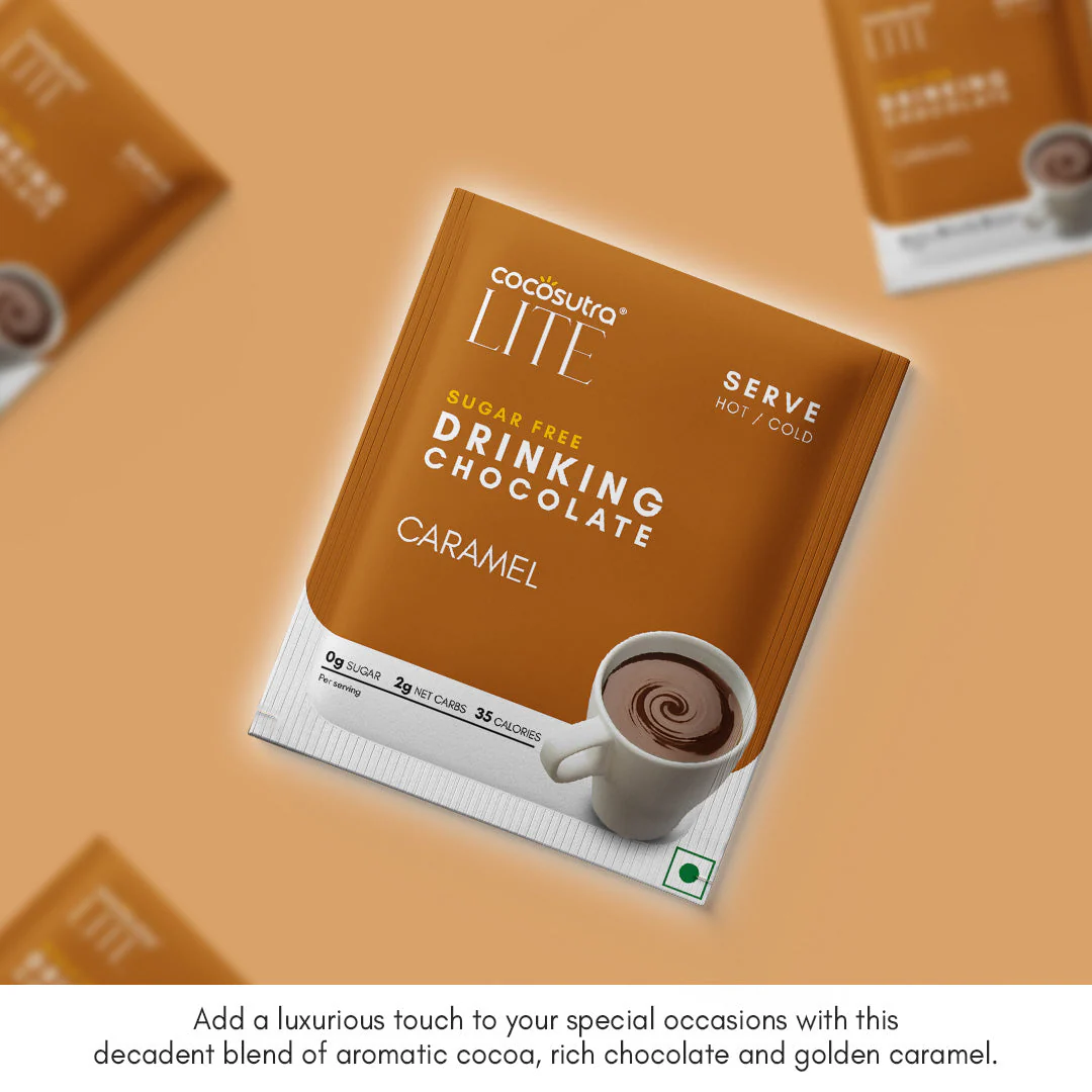 Sugar Free Drinking Chocolate Mix - Caramel | 20 Single Serves - Image 3