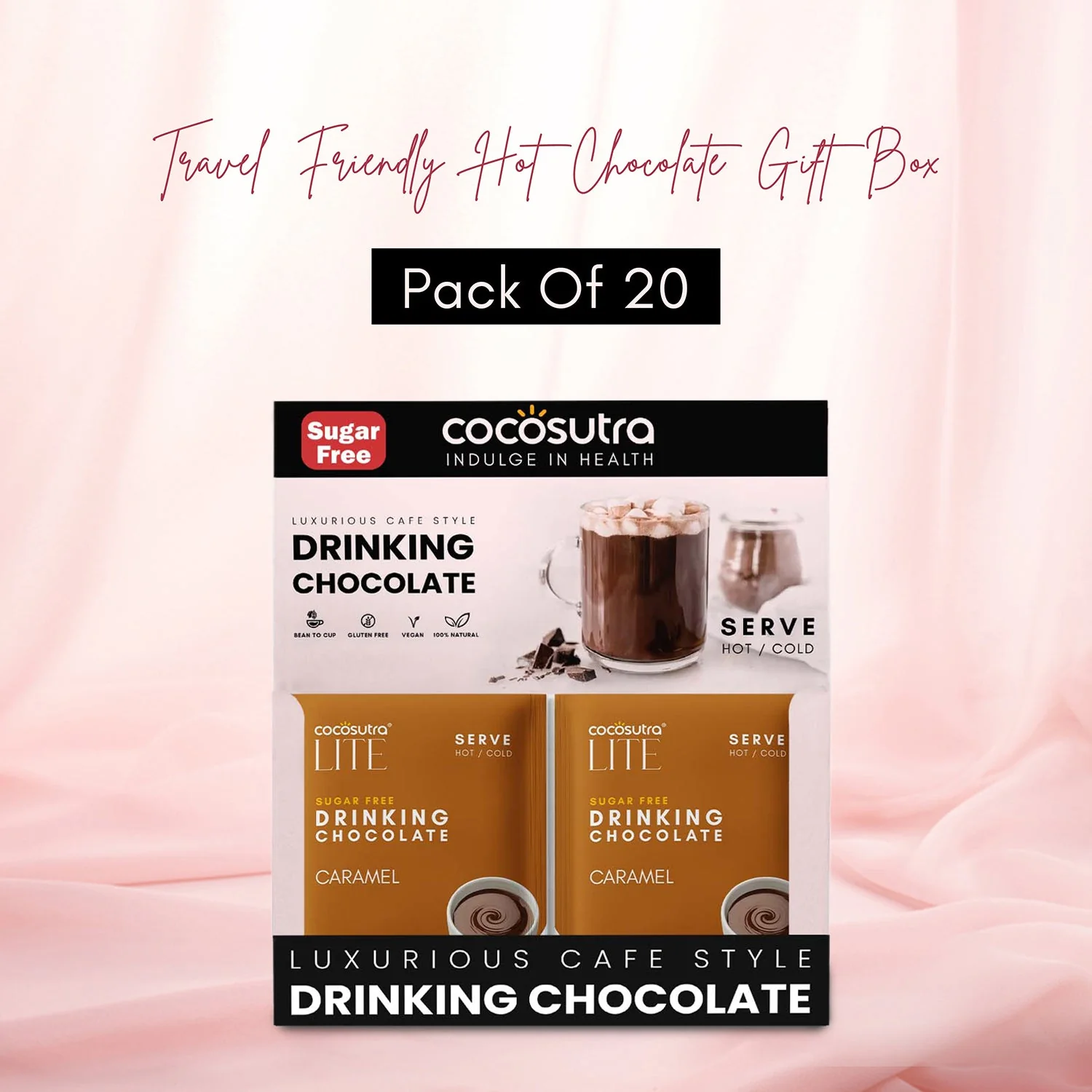Sugar Free Drinking Chocolate Mix - Caramel | 20 Single Serves - Image 5