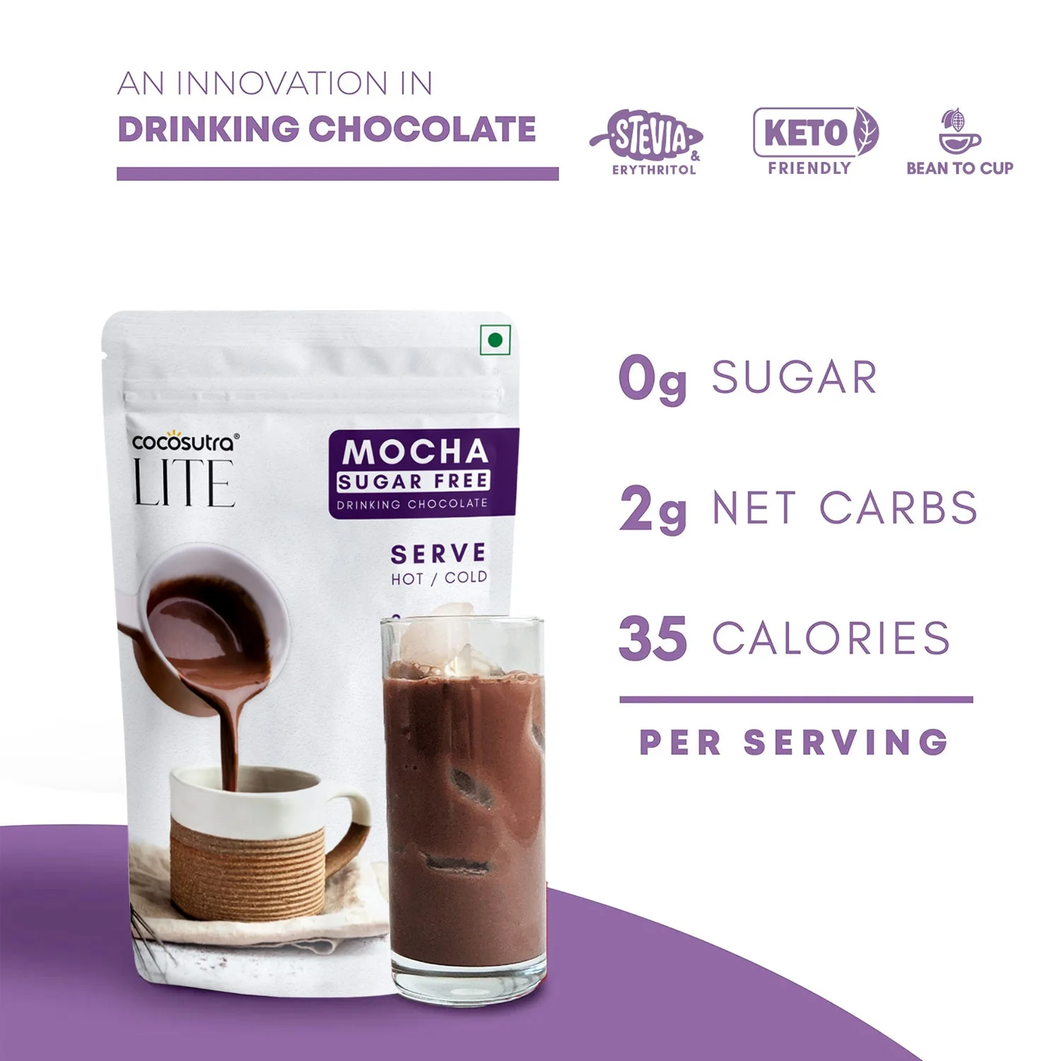 Sugar Free Drinking Chocolate Mix - Mocha | 200 g - Image 5