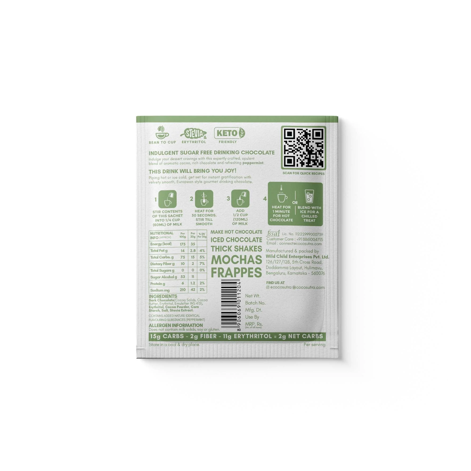 Sugar Free Drinking Chocolate Mix - Peppermint - Image 2