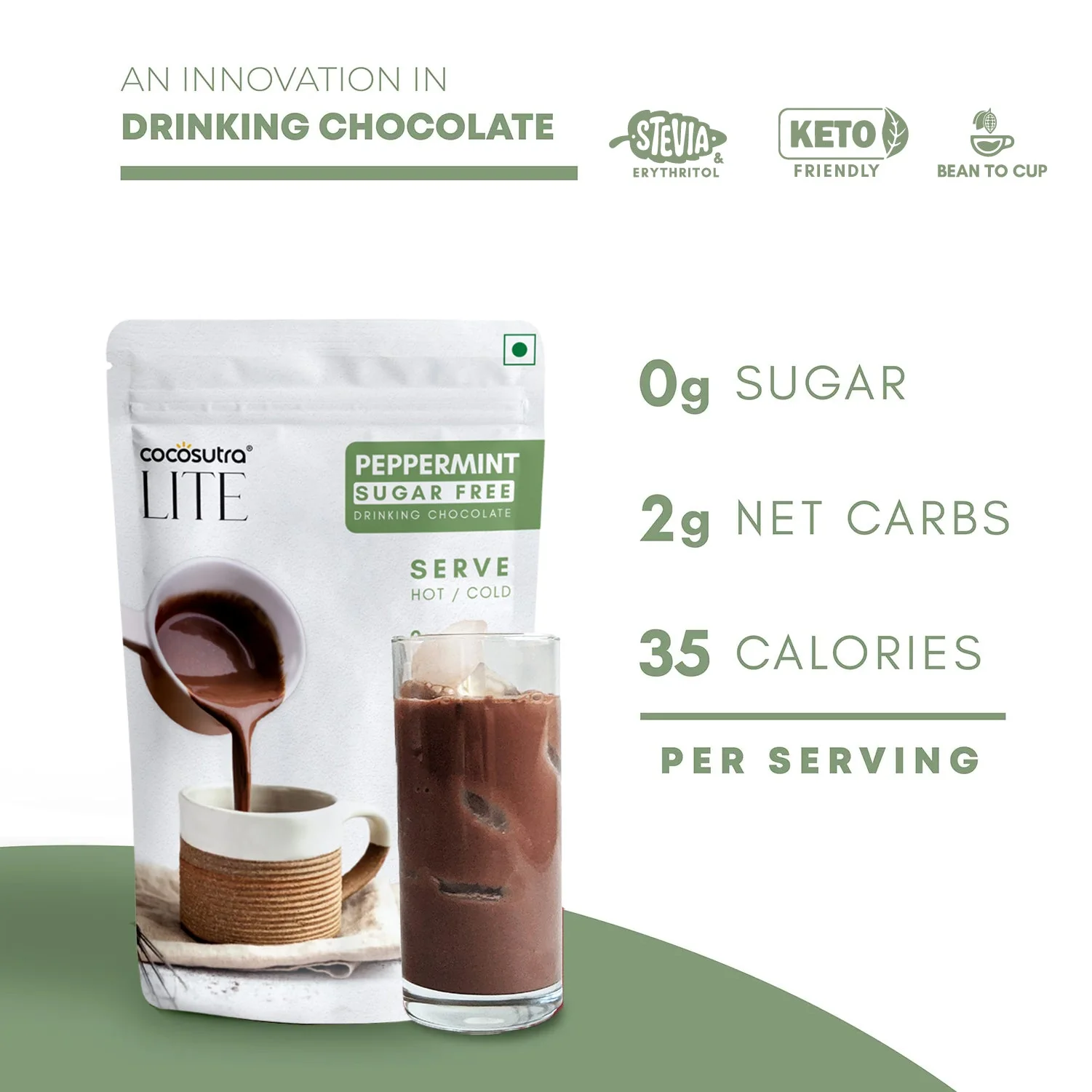 Sugar Free Drinking Chocolate Mix - Peppermint | 200 g - Image 6