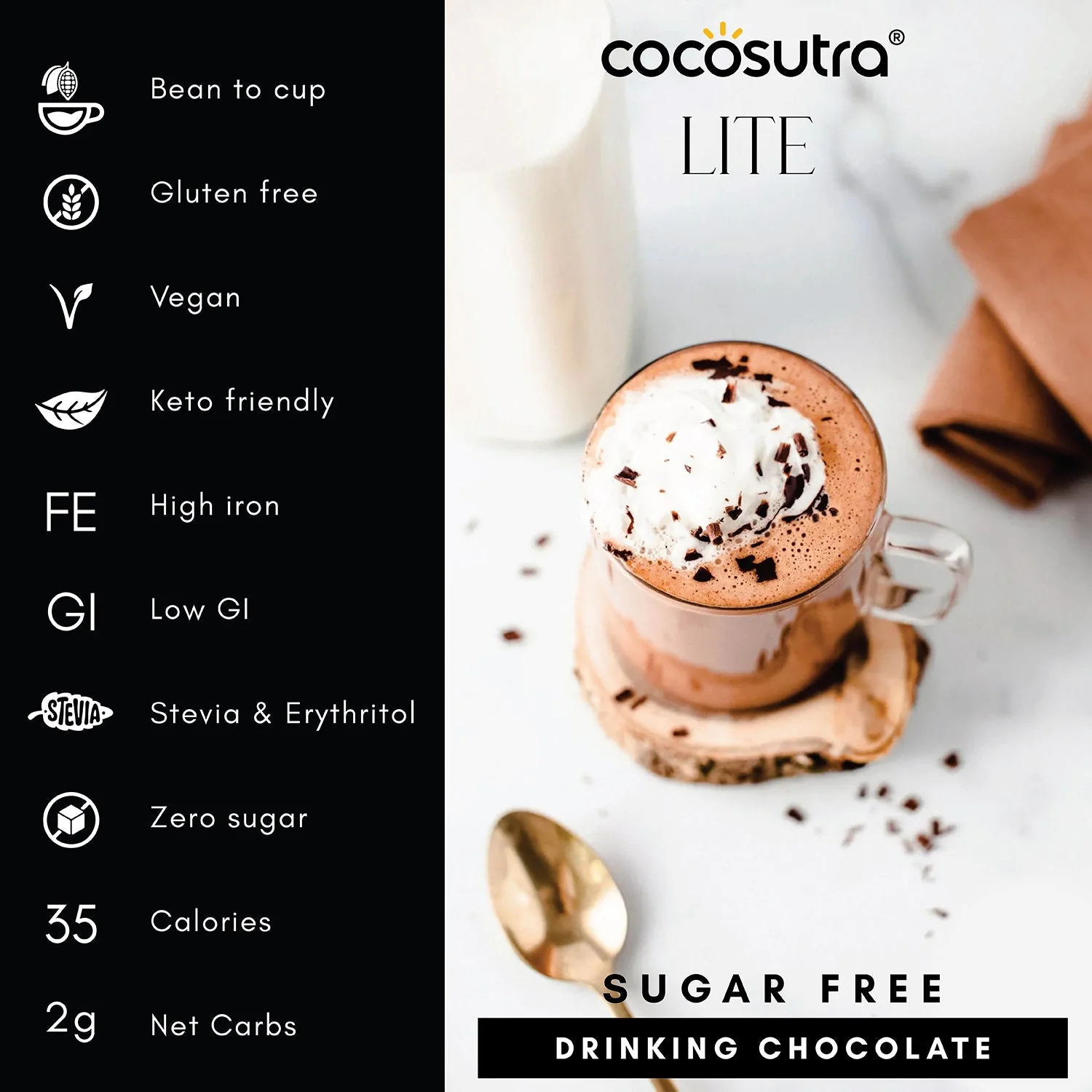 Sugar Free Drinking Chocolate Mix - Swiss Vanilla - Image 3
