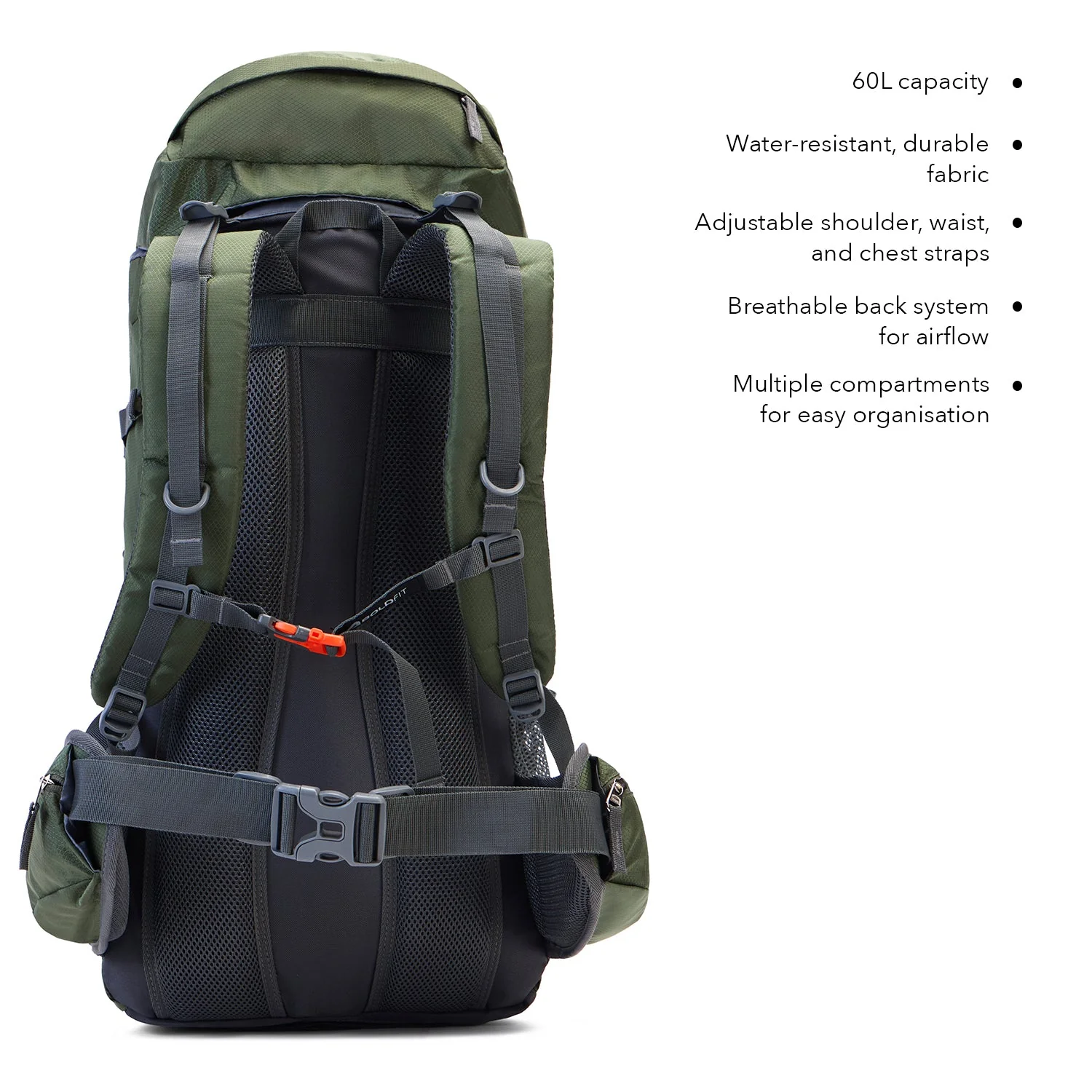 Summit Pro Rucksack 60L - Army green - Image 2